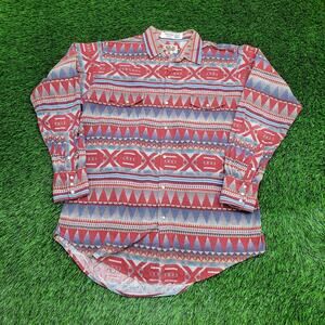 Vintage Ely-Cattleman Western Cowboy Shirt L 22x31 Hippie